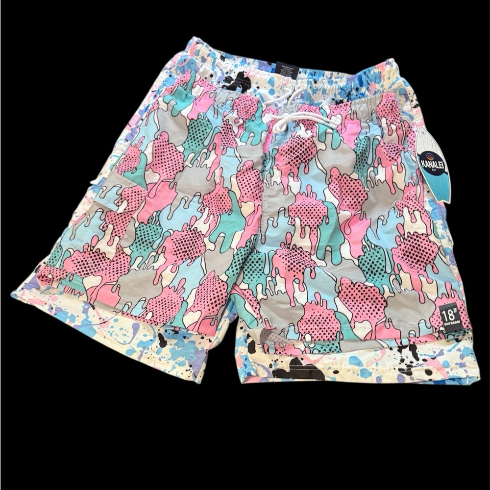 Colorful Patterned Swim Shorts